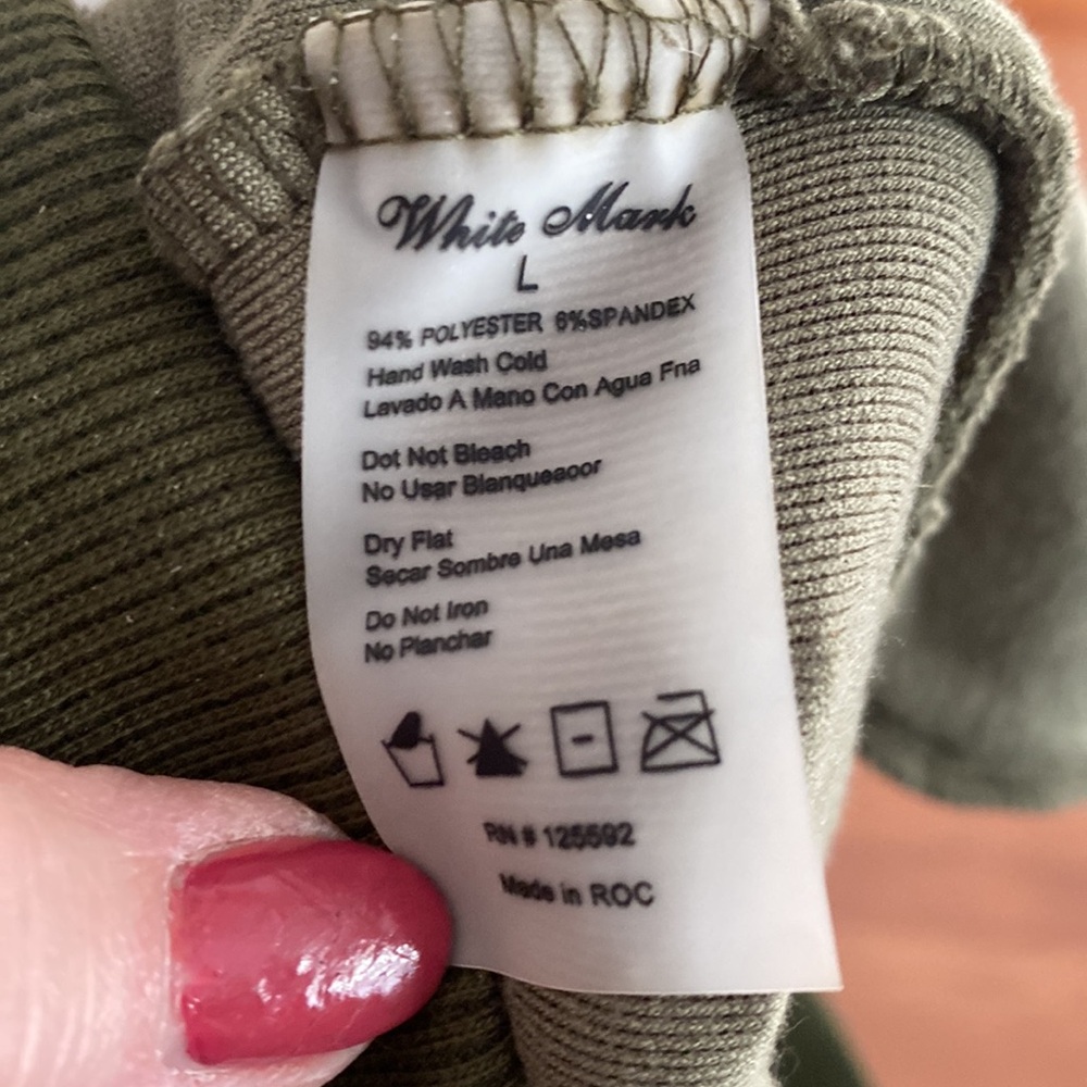 White Mark 2 Piece Womens Plush Green Zip Tracksuit Sz L Velour Soft LIKE NEW - Picture 9 of 17
